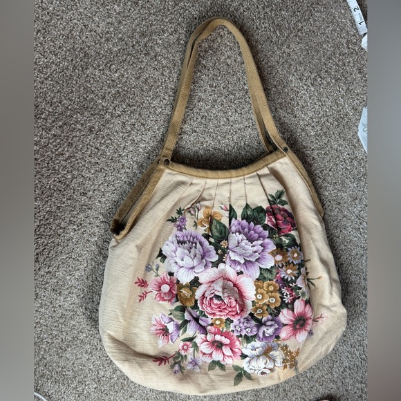 Fabric /canvas bag with flowers ✨ - Picture 2 of 6